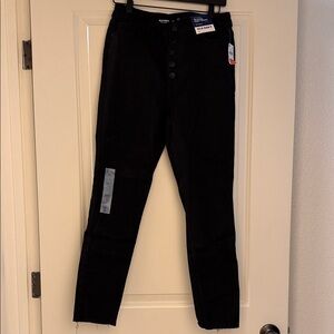 Old Navy Women's Black High-Rise Skinny Jeans with Button-Fly